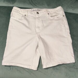 Calvin Klein Women's White Jean Shorts